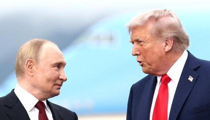 FILE PHOTO: U.S. President Trump meets with Russian President Putin in Alaska