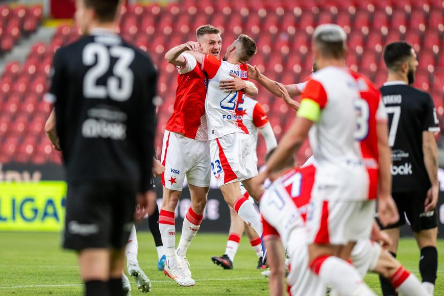 Slavia - Jablonec 5:1. Slávisté zpečetili ligový triumf jasnou výhrou
