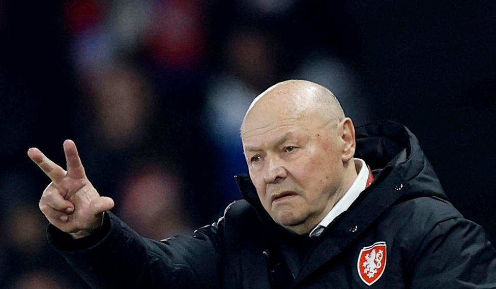 Miroslav Koubek  v zápase kvalifikace o postup na MS Česko - Dánsko
