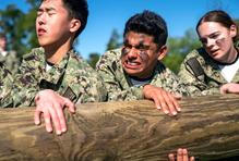 Members of the U.S. Naval Academy's first year class test pariticpate in the Sea Trials, a grueling end-of-year training exercise.