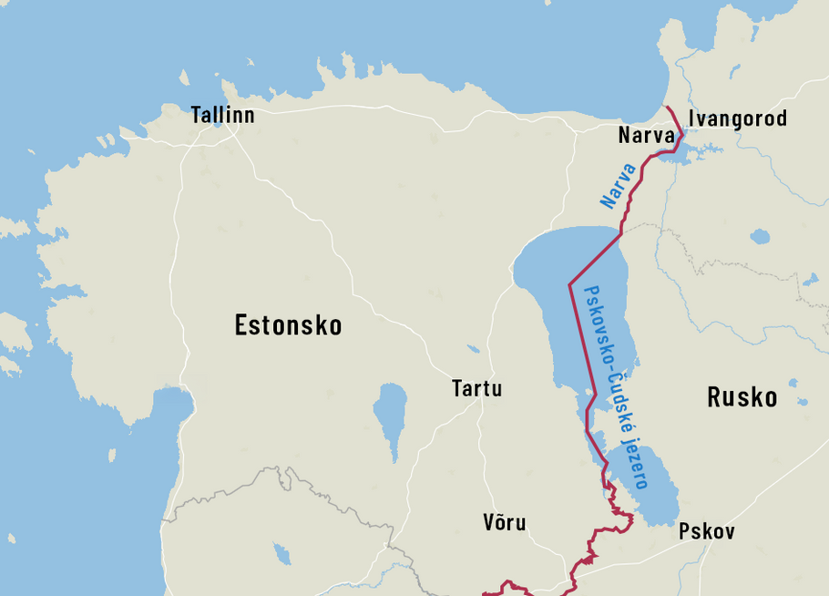 Estonsko-ruská hranice. Redaktor Aktuálně.cz navštívil vojáky poblíž města Voru na jihovýchodu Estonska.