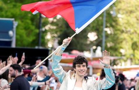 Eurovision Song Contest's 'Turquoise Carpet' event in Vienna
