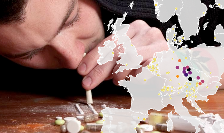Užívání drog v evropských městech