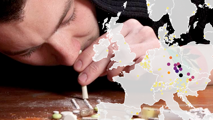 Užívání drog v evropských městech