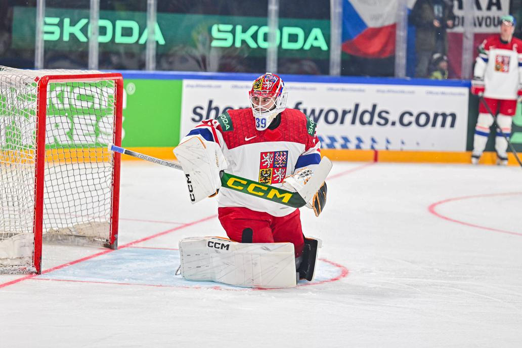 Josef Kořenář v zápase MS 2026 Česko - Dánsko