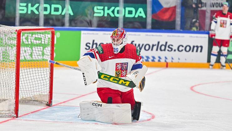 Josef Kořenář v zápase MS 2026 Česko - Dánsko