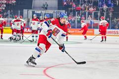 Daniel Voženílek v zápase MS 2026 Česko - Dánsko