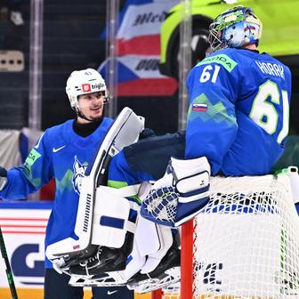 Lukáš Horák slaví triumf v zápase MS 2026 Česko - Slovinsko.
