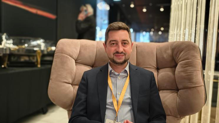 Moldavský analytik Valeriu Pasa v debatě s reportérem Aktuálně.cz na konferenci Lennarta Meriho v Tallinnu, 16. května 2026.