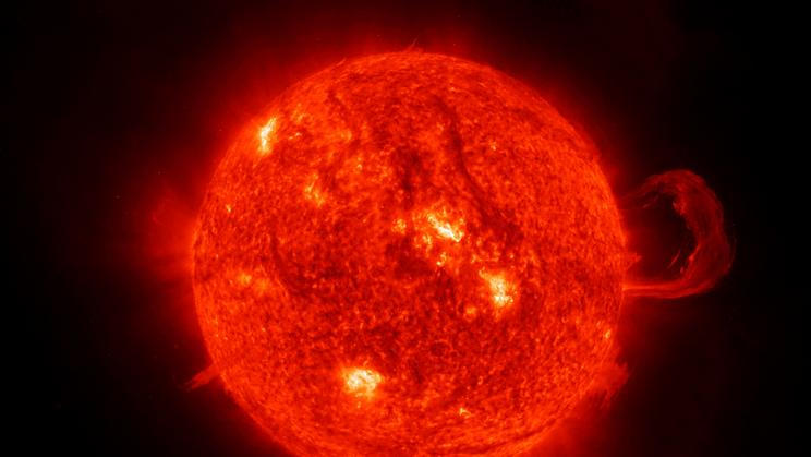 The,Sun,From,Space,On,A,Dark,Background.,Elements,Of