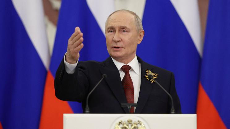 Russian President Vladimir Putin holds a press conference in Moscow