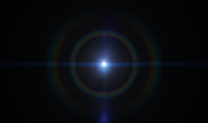 Halo,,Optical,Phenomenon.,Lens,Flare,On,Black.,Anamorphic,Streak.,Anamorphic