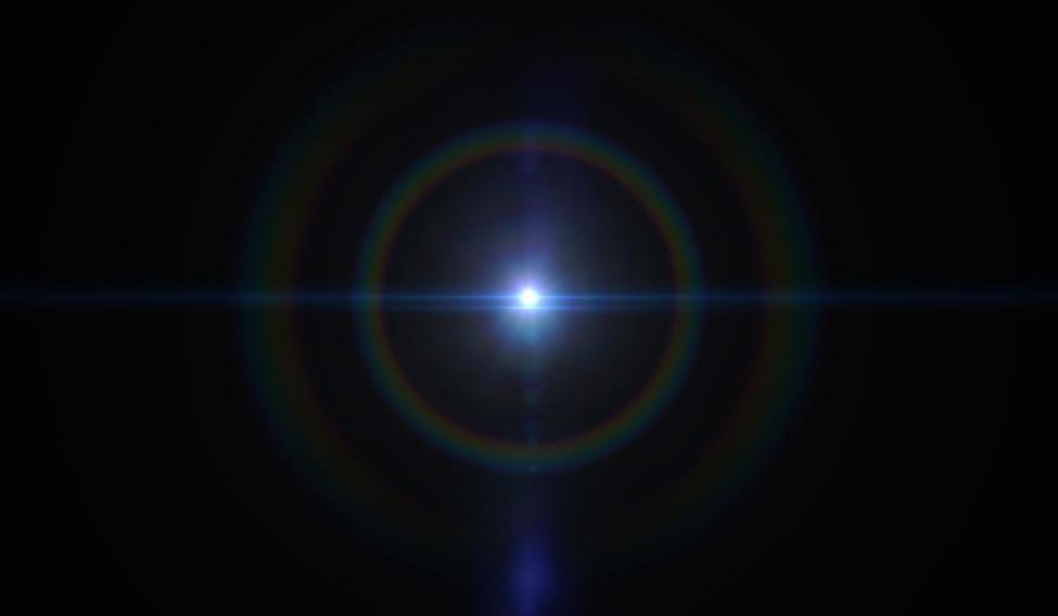 Halo,,Optical,Phenomenon.,Lens,Flare,On,Black.,Anamorphic,Streak.,Anamorphic