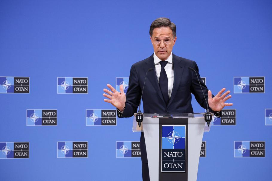 NATO Secretary General Mark Rutte holds a press conference, in Brussels
