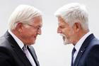 Praha 29.4. 2024  Pražský hrad. Německý prezident Frank-Walter Steinmeier, prezident Petr Pavel