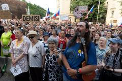 Protest rally to support Czech TV and Czech Radio