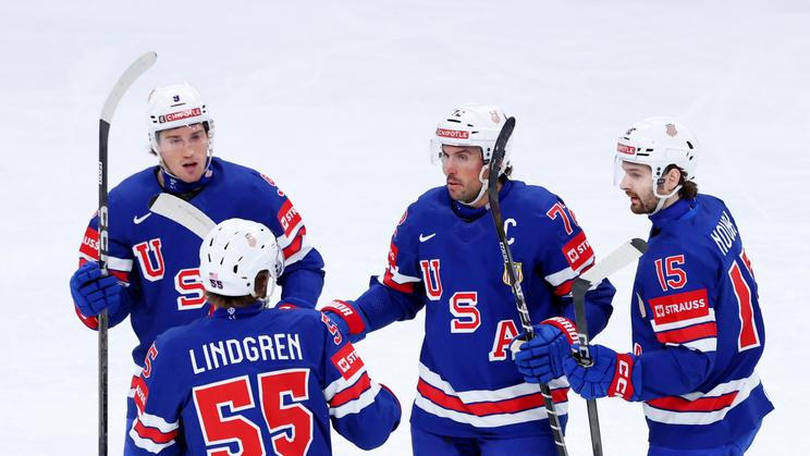 Američané slaví gól v zápase MS 2026 USA - Maďarsko