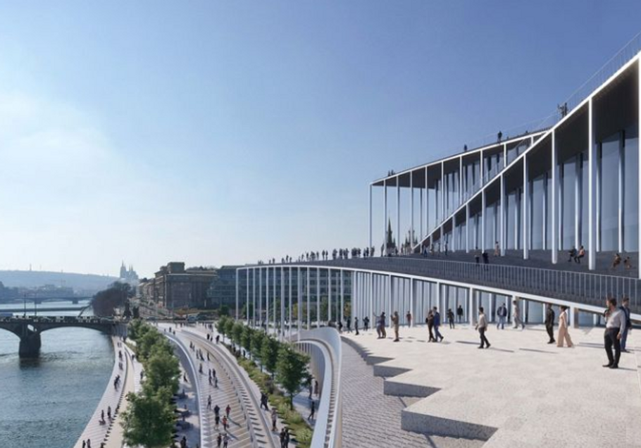 Filharmonie vyroste tam, kde teď sídlí metro Vltavská. Hotová má být do roku 2033.