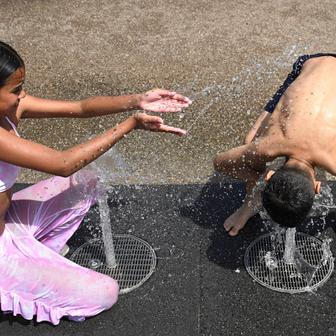 Hot weather in London