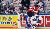 Fraser Minten a Ryan Leonard v zápase MS 2026 Kanada - USA