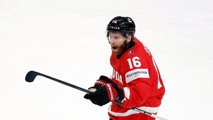 Connor Brown slaví gól v zápase MS 2026 Kanada - USA.