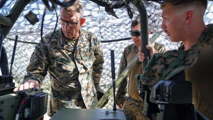 U.S. General Francis Donovan, head of U.S. Southern Command visits a location given as Guantanamo