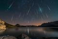 Perseids,Meteor,Shower,And,The,Milky,Way,Silhouette,In,The