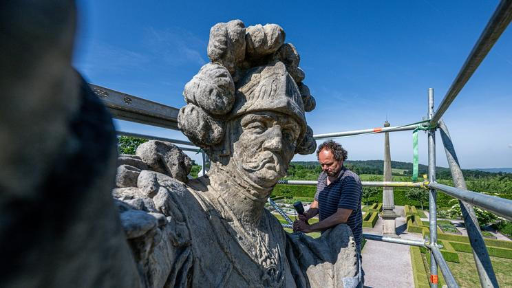 Michal Polák, restaurátor, hospitál Kuks, socha Velký křesťanský bojovník, restaurování, oprava