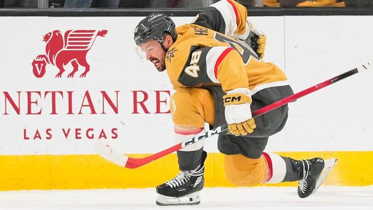 Tomáš Hertl slaví gól v dresu Vegas Golden Knights.