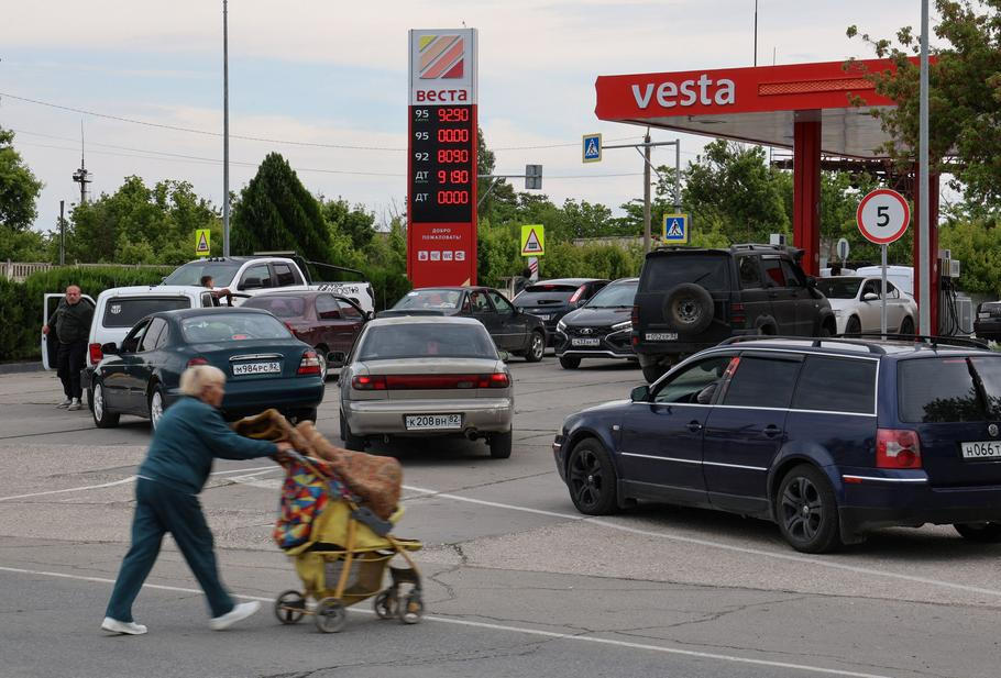 Čerpací stanice na Krymu. Foto z 3. června 2026.