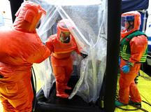 German emergency services exercise for chemical, biological, radiological and nuclear incidents in Cologne