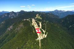 Grouse Mountain displays Canadian flag ahead of the 2026 FIFA World Cup soccer tournament, in Vancouver