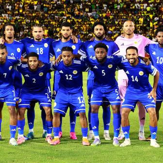 Fotbalisté Curacaa před kvalifikačním zápasem na Jamajce, který rozhodl o jejich postupu na MS.