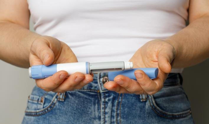 Diabetes,Blue,Insulin,Or,Semaglutide,Injection,Pen,Closeup.,Semaglutide,Or