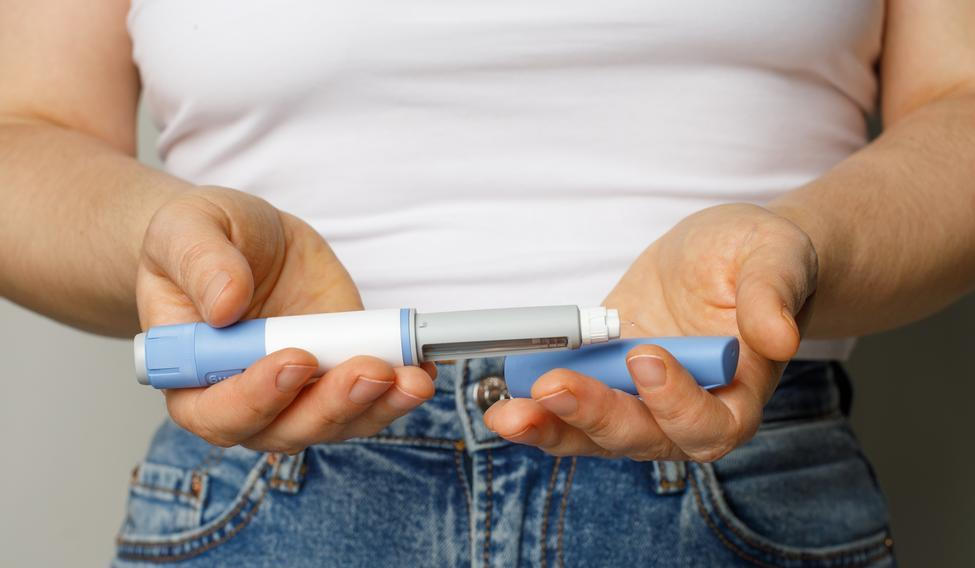 Diabetes,Blue,Insulin,Or,Semaglutide,Injection,Pen,Closeup.,Semaglutide,Or