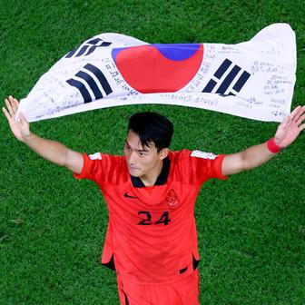 Korejská radost po postupu do osmifinále MS 2022 v Kataru