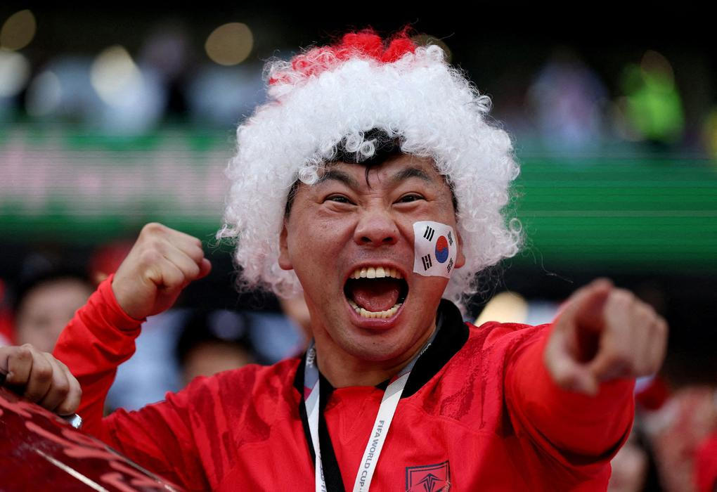 Korejský fanoušek na MS 2022 v Kataru