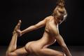 nude yoga, zena