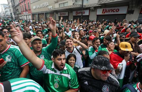 Mexican soccer fans queue for FIFA Fan Fest in Mexico City ahead of World Cup opener