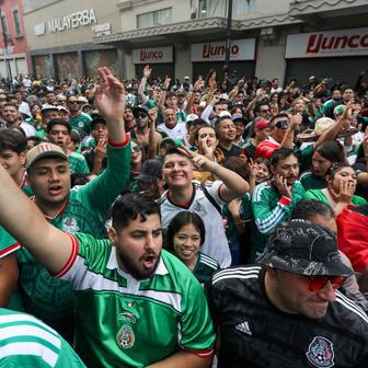 Mexican soccer fans queue for FIFA Fan Fest in Mexico City ahead of World Cup opener