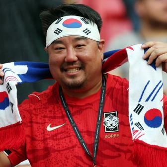 Korejský fanoušek před zápasem MS 2026 Česko - Korea