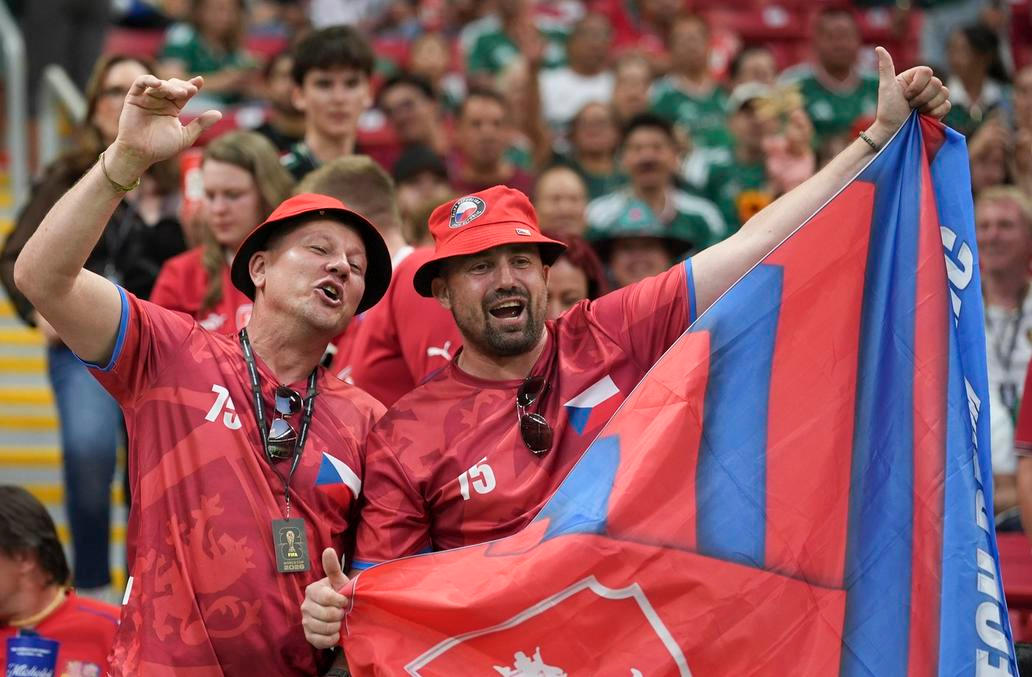 Čeští fanoušci v zápase MS 2026 Česko - Korea