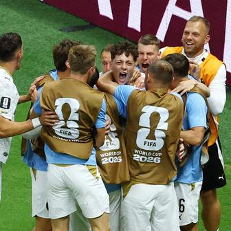 Češi slaví gól v zápase MS 2026 Česko - Korea.