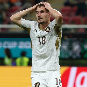 Zklamaný Michal Sadílek po zápase MS 2026 Česko - Korea
