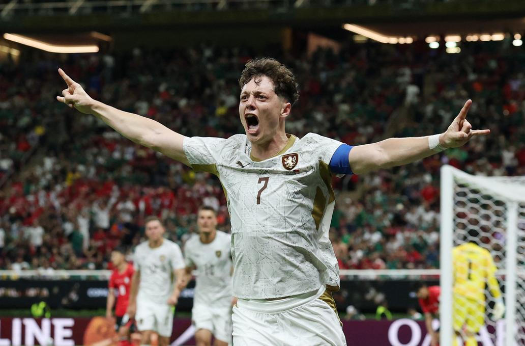 Ladislav Krejčí slaví gól v zápase MS 2026 Česko - Korea.