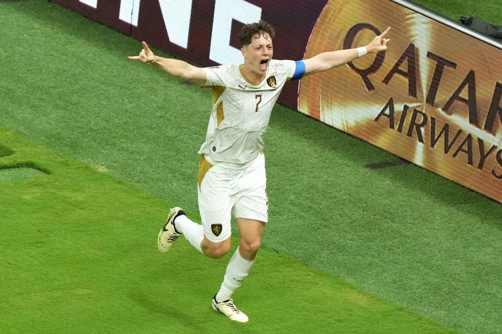 Ladislav Krejčí slaví gól v zápase MS 2026 Česko – Korea