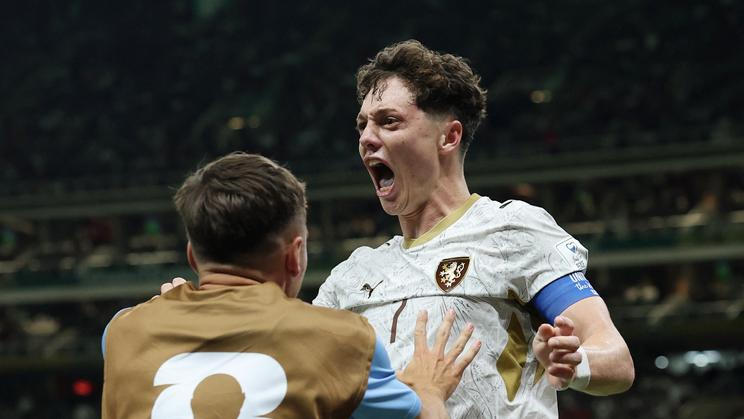 Ladislav Krejčí slaví gól v zápase MS 2026 Česko - Korea.
