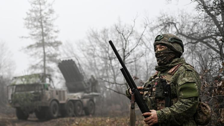 Russia Ukraine Military Operation Uragan Artillery Unit