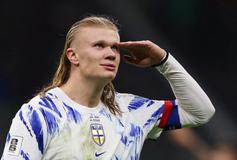 Erling Haaland v dresu norské reprezentace