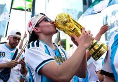 FIFA World Cup 2026 - Argentina Fans gather in Times Square, New York